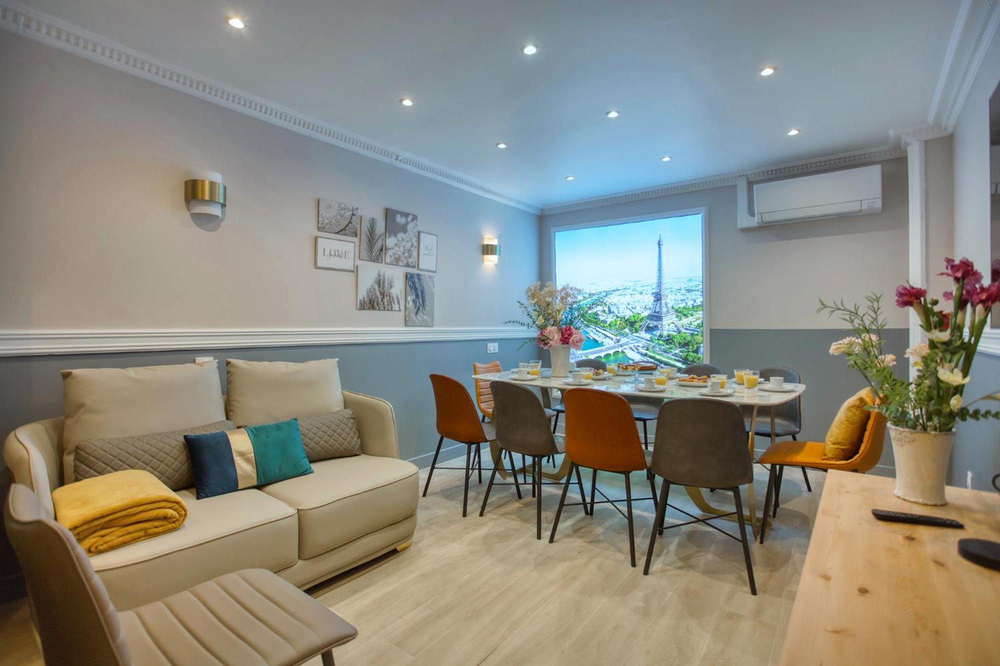 Elegant Triplex In Paris - Ideal For 10 - Aircon Exterior foto