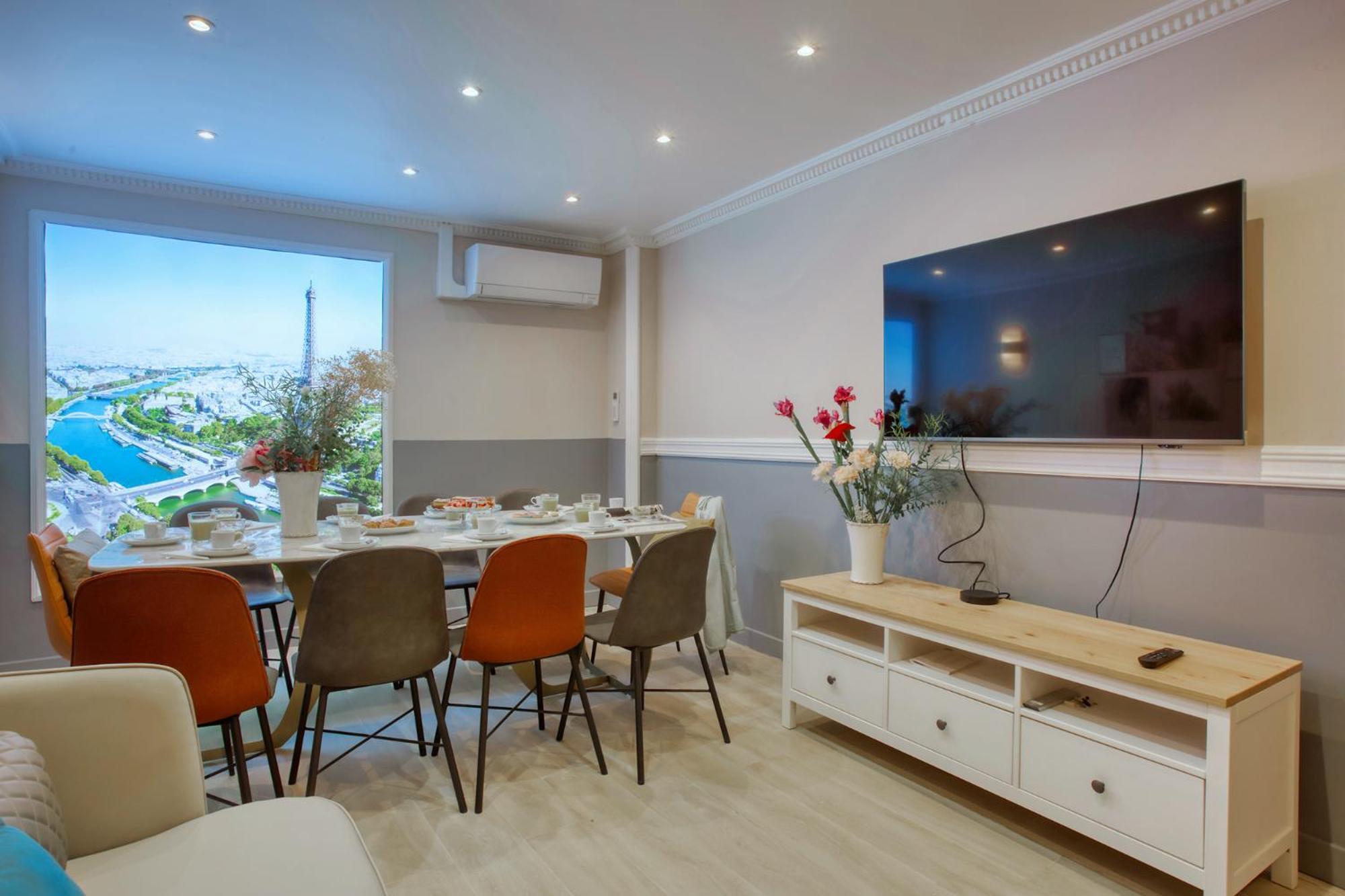 Elegant Triplex In Paris - Ideal For 10 - Aircon Exterior foto